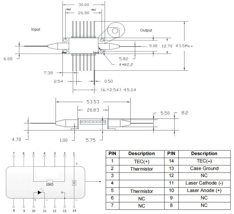 1550nm 25db Soa Semiconductor Optical Amplifier